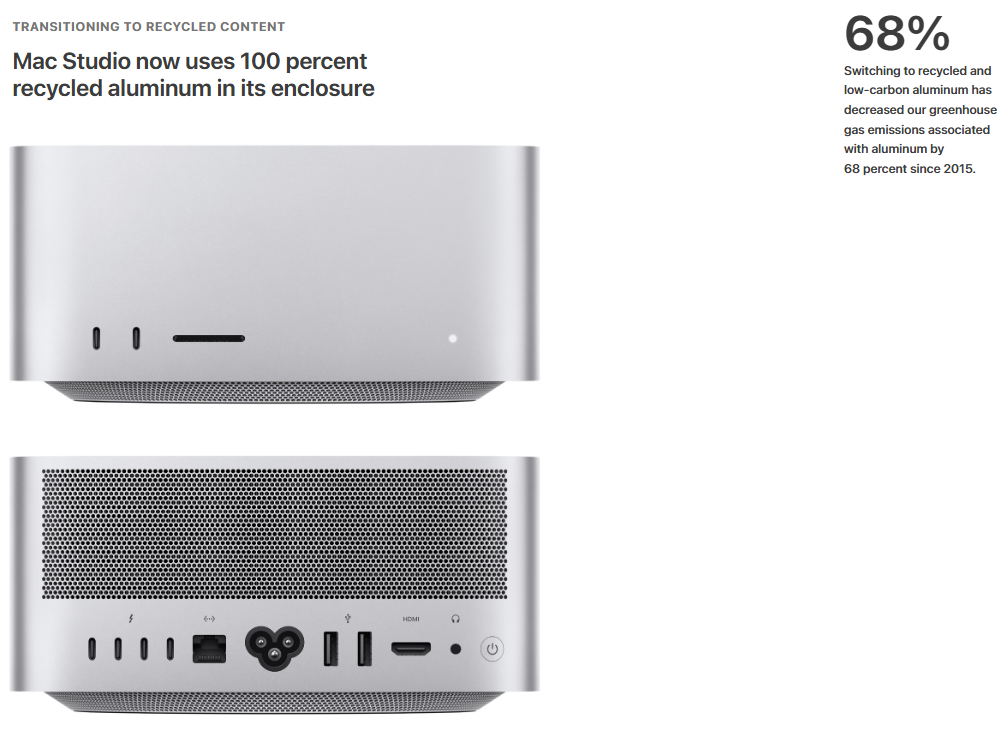 Screenshot from the Environmental Progress Report 2024 of Apple Inc